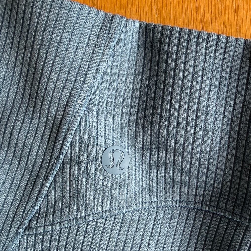 Lululemon Ribbed Softstreme High-Rise Short Utility Blue - Picture 3 of 6